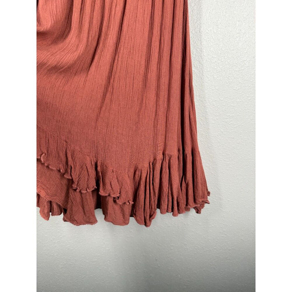 Free People Womens Orange Adella Mini Dress Sz XS Boho Feminine Cute - Picture 3 of 9